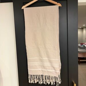 J. Crew Factory Elegant Cream Cotton Bath Towel